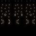 Girlianda Žvaigždės Ir Mėnuliai, 138 Šaltos Baltos Led Lemputės