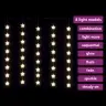 Led Žvaigždžių Užuolaida, 200 Šiltų Baltų Led Lempučių