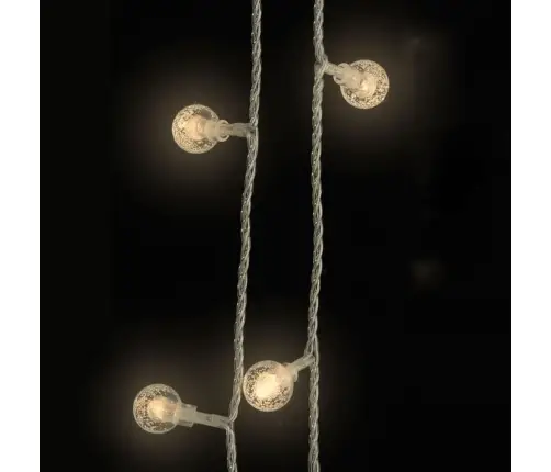 Led Lampiņu Virtene, 40 M, 400 Silti Baltas Led, 8 Funkcijas Vidaxl