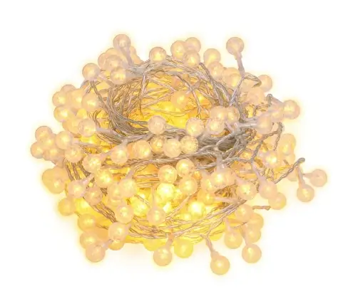 Led Lampiņu Virtene, 40 M, 400 Silti Baltas Led, 8 Funkcijas Vidaxl