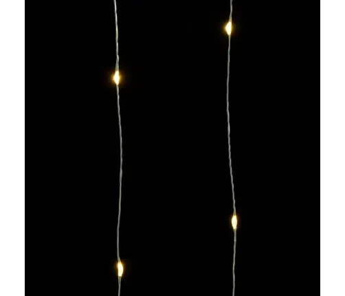 Led Lampiņu Virtene, 40 M, 400 Silti Baltas Led, 8 Funkcijas Vidaxl