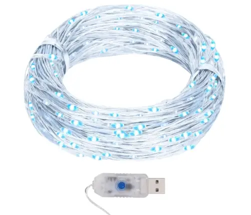 Led-Haldjatulede Kett 40M, 400 Ledi, Külm Valge, 8 Funktsiooni