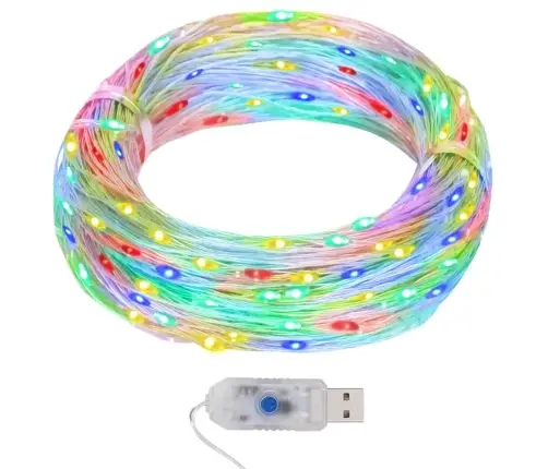 Mikro Led Girlianda, 40M, 400 Spalvotų Led, 8 Funkcijos