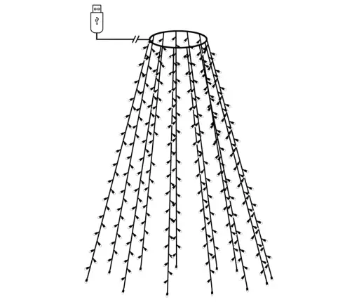 Ziemassvētku Lampiņas, 150 Led, 150 Cm, Zilas Vidaxl