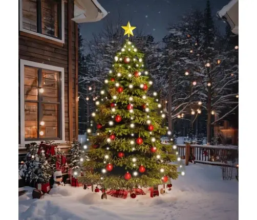 Kuusetuled, Võrk, 180 Ledi, Külm Valge Valgus, 180 Cm