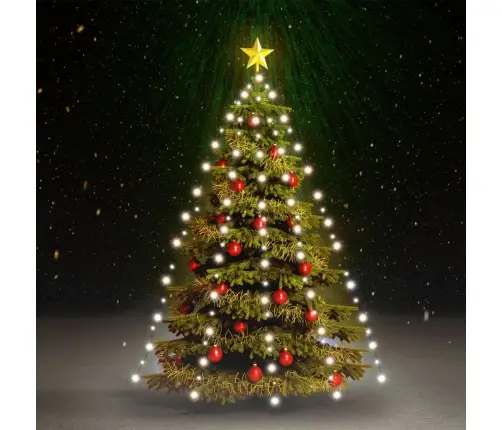 Ziemassvētku Lampiņas, 210 Led, 210 Cm, Vēsi Baltas Vidaxl