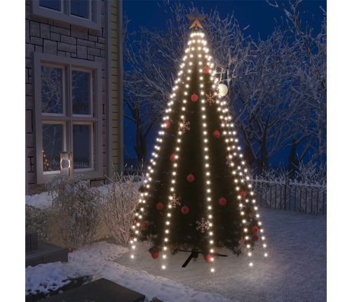 Ziemassvētku Lampiņas, 250 Led, 250 Cm, Vēsi Baltas Vidaxl