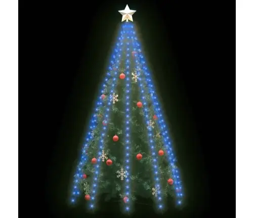 Kalėdų Eglutės Girlianda Su 300 Mėlynų Led Lempučių, 300Cm