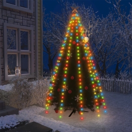Ziemassvētku Lampiņas, 300 Led, 300 Cm, Krāsainas Vidaxl