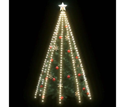 Ziemassvētku Lampiņas, 400 Led, 400 Cm, Vēsi Baltas Vidaxl