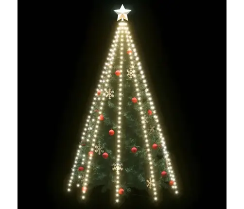 Ziemassvētku Lampiņas, 400 Led, 400 Cm, Vēsi Baltas Vidaxl