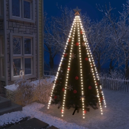 Ziemassvētku Lampiņas, 400 Led, 400 Cm, Vēsi Baltas Vidaxl