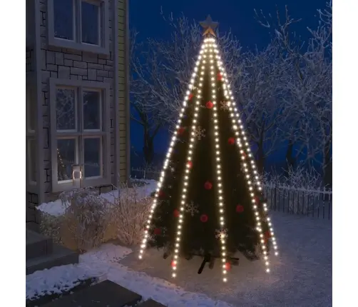 Ziemassvētku Lampiņas, 400 Led, 400 Cm, Vēsi Baltas Vidaxl