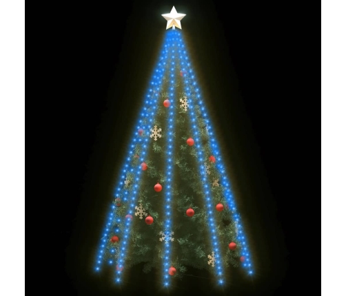Ziemassvētku Lampiņas, 400 Led, 400 Cm, Zilas Vidaxl