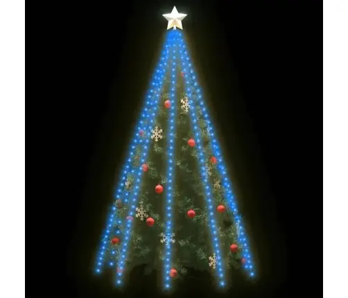 Kalėdų Eglutės Girlianda Su 400 Mėlynų Led Lempučių, 400Cm