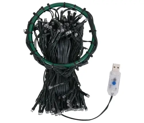 Kalėdų Eglutės Girlianda Su 400 Mėlynų Led Lempučių, 400Cm