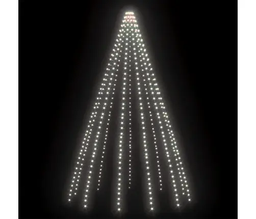 Ziemassvētku Lampiņas, 500 Led, 500 Cm, Vēsi Baltas Vidaxl