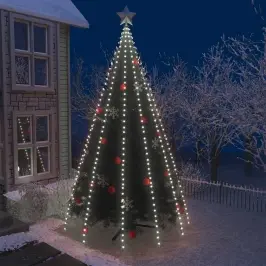 Ziemassvētku Lampiņas, 500 Led, 500 Cm, Vēsi Baltas Vidaxl