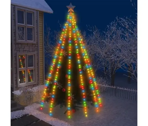Kalėdų Eglutės Girlianda Su 500 Spalvotų Led Lempučių, 500Cm