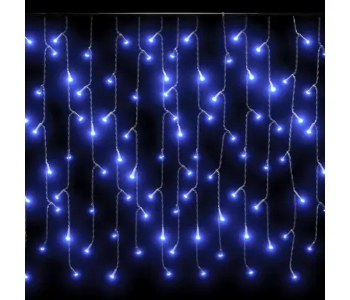 Led Lampiņu Aizkars, 10 M, 400 Zilas Led Lampiņas, 8 Funkcijas Vidaxl