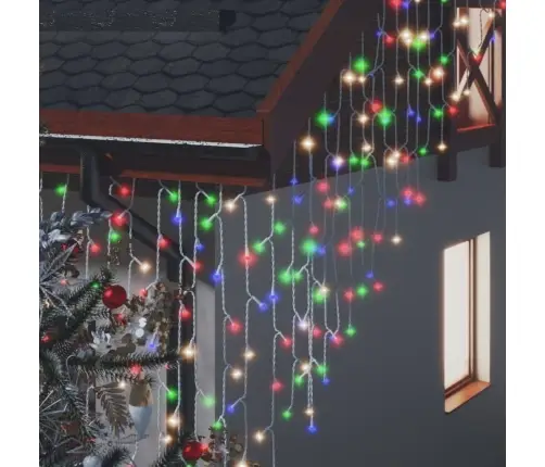 Led-Valguskardin, 10 M, 400 Ledi, Värviline, 8 Funktsiooni