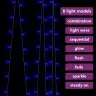 Led-Tuledest Kardin, 3 X 3 M, 300 Ledi, Sinine, 8 Funktsiooni