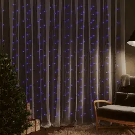 Led-Tuledest Kardin, 3 X 3 M, 300 Ledi, Sinine, 8 Funktsiooni