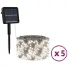 Solārā Lampiņu Virtene, 5 Gab., 5X200 Led, Vēsi Balta Krāsa Vidaxl