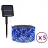 Solārā Lampiņu Virtene, 5 Gab., 5X200 Led, Zila Vidaxl