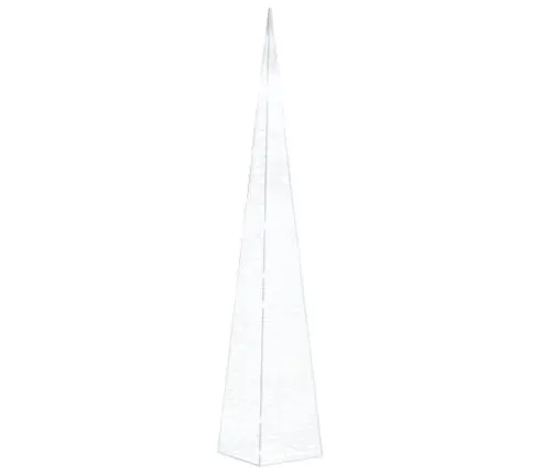 Led Lampiņu Dekorācija, Akrils, Konusveida, 60 Cm, Vēsi Balta Vidaxl