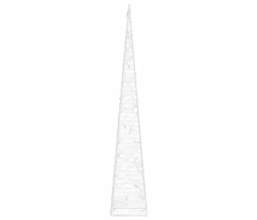 Led Lampiņu Dekorācija, Akrils, Konusveida, 60 Cm, Vēsi Balta Vidaxl