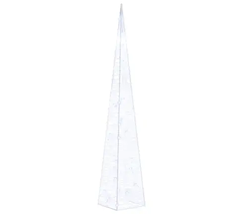 Akrilinė Led Dekoracija Kūgis, Mėlynos Spalvos, 60Cm