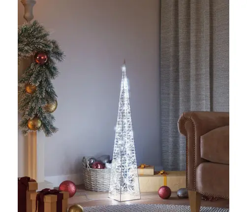Led Lampiņu Dekorācija, Akrils, Konusveida, 90 Cm, Vēsi Balta Vidaxl Led Lampiņu Dekorācija, Akrils, Konusveida, 90 Cm, Vēsi Balta Vidaxl