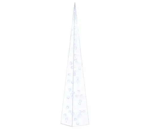 Led Lampiņu Dekorācija, Akrils, Konusveida, 90 Cm, Zila Vidaxl