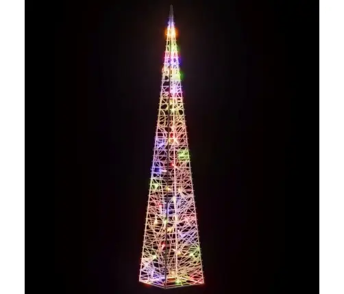 Akrilinė Led Dekoracija Kūgis, Įvairiaspalvis, 90Cm Akrilinė Led Dekoracija Kūgis, Įvairiaspalvis, 90Cm