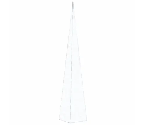 Akrilinė Led Dekoracija Kūgis, Šaltos Baltos Spalvos, 120Cm