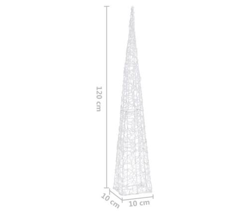 Akrüülist Valguskoonus, Led-Tuli, Sinine 120 Cm