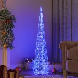 Akrilinė Led Dekoracija Kūgis, Mėlynos Spalvos, 120Cm