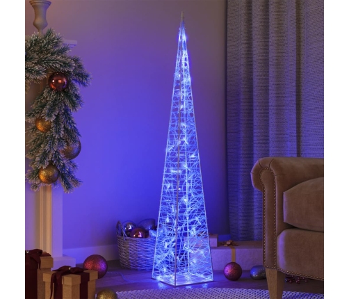 Akrüülist Valguskoonus, Led-Tuli, Sinine 120 Cm