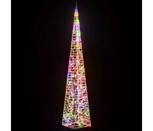 Led Lampiņu Dekorācija, Akrils, Konusveida, 120 Cm, Krāsaina Vidaxl