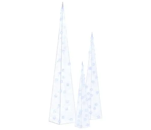 Dekoratīvi Led Lampiņu Rotājumi, Akrils, 30/45/60 Cm, Zili Vidaxl