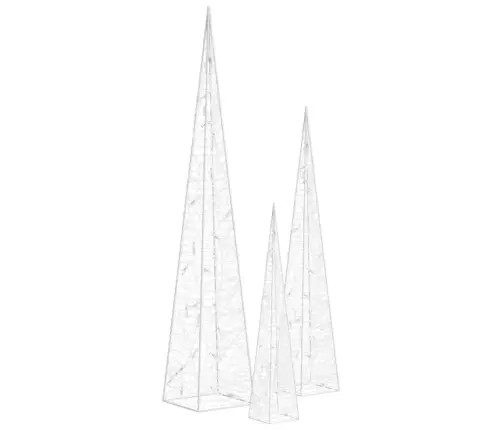 Dekoratīvi Led Lampiņu Rotājumi, Akrils, 30/45/60 Cm, Zili Vidaxl