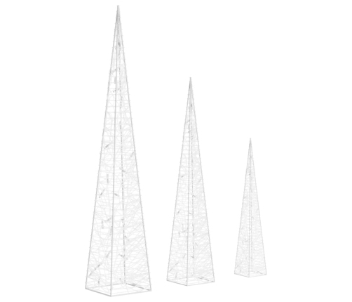 Dekoratīvi Led Lampiņu Rotājumi, Akrils, 30/45/60 Cm, Zili Vidaxl