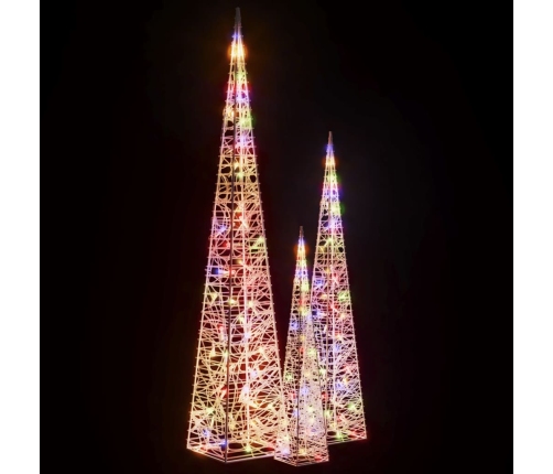 Dekoratīvi Led Lampiņu Rotājumi, Akrils, 60/90/120 Cm, Krāsaini Vidaxl