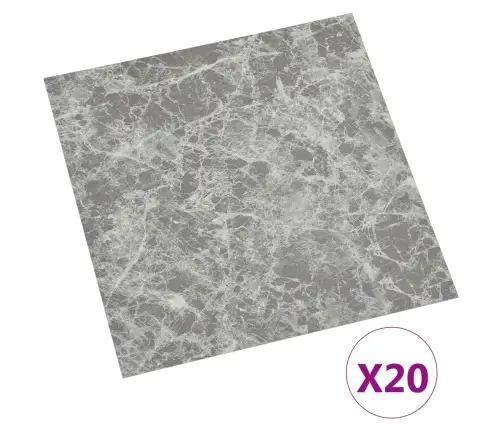 Grindų Plokštės, 20Vnt., Pilkos, 1,86M², Pvc, Prilimpančios