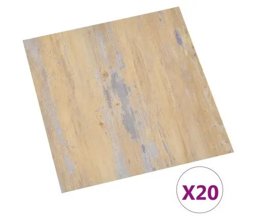 Grindų Plokštės, 20Vnt., Rudos, 1,86M², Pvc, Prilimpančios