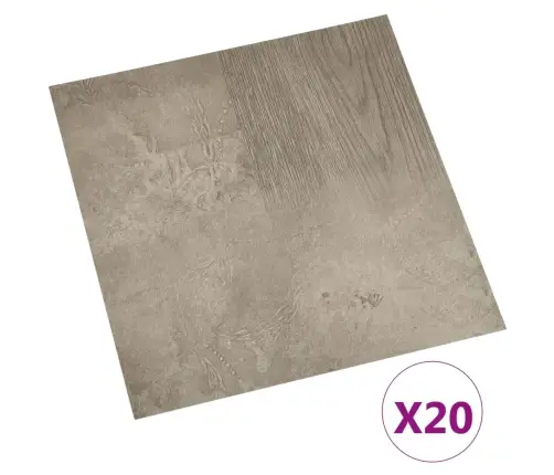 Grindų Plokštės, 20Vnt., Pilkos, 1,86M², Pvc, Prilimpančios