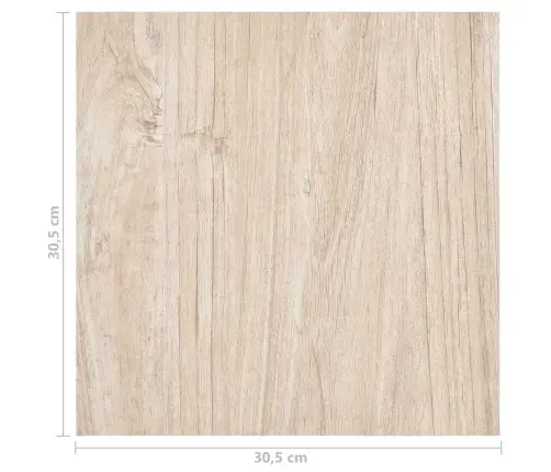 Grīdas Flīzes, 20 Gb., Pašlīmējošas, 1,86 M², Pvc, Gaiši Brūnas Vidaxl