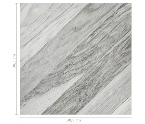 Grīdas Flīzes, 20 Gab., Pašlīmējošas, 1,86 M², Pvc, Pelēkas Vidaxl