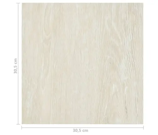 Grīdas Flīzes, 20 Gab., Pašlīmējošas, 1,86 M², Pvc, Krēmkrāsas Vidaxl